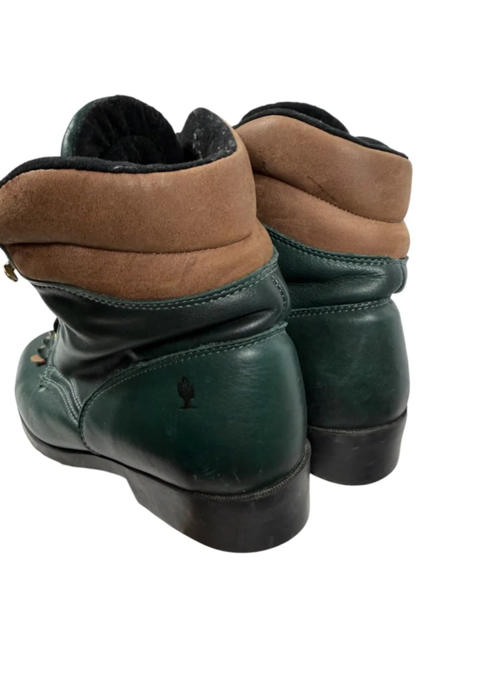 Laredo Performair Vintage Ankle Boots Green Leather Kiltie Western Women's 6.5M